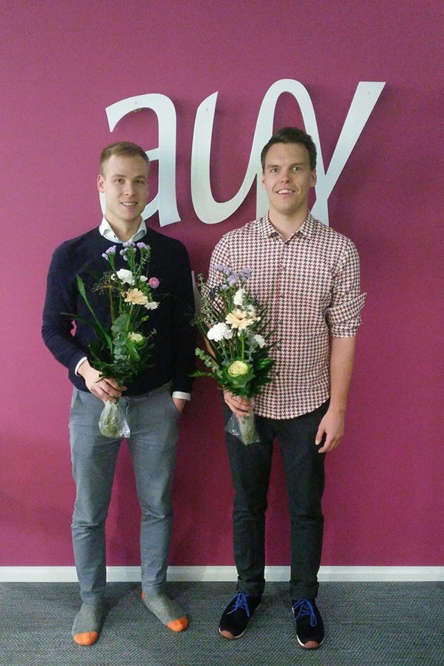 Joona Orpana (on the right) becomes the former of the Board of AYY and Ilkka Särkiö is elected as the Chair of the Council. 